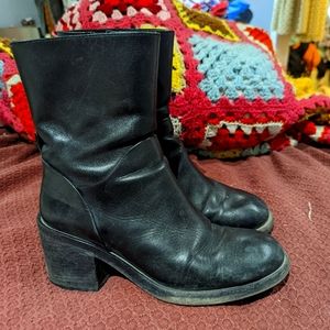 Allsaints size 38 black ankle boots
